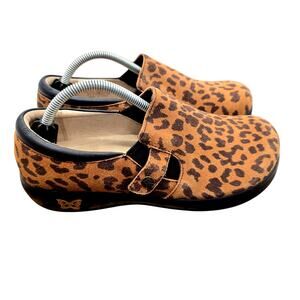 Alegria Kara Leopard Clog Ladies EU38 US8-8.5 KAR-402X Nurse Comfort Non Slip